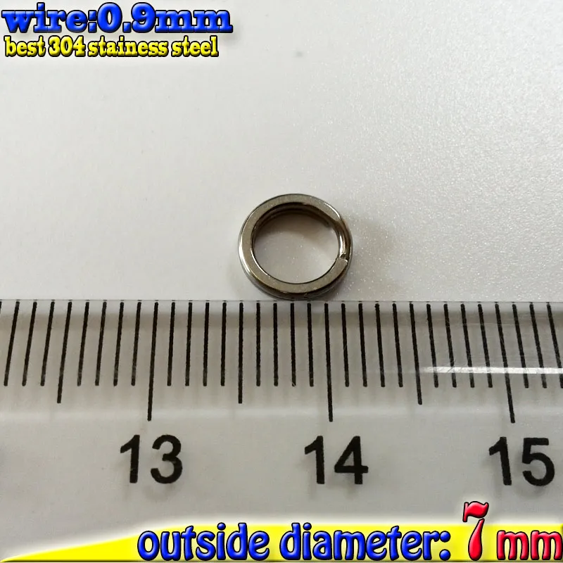 2016 рыболовные разрезные кольца 0 9 * od 7 мм высококачественная нержавеющая сталь 304