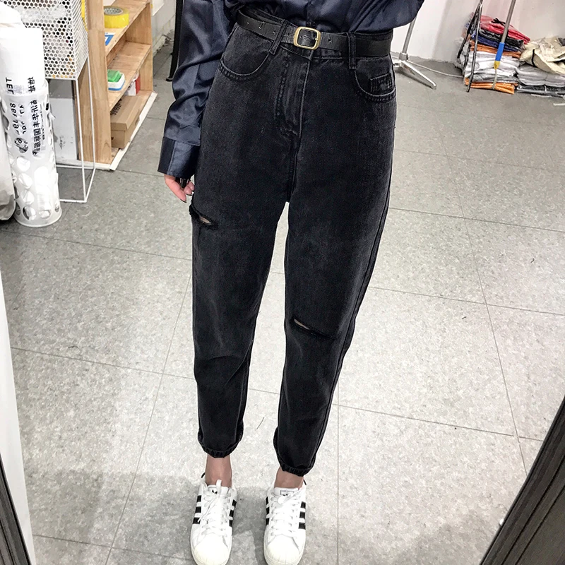 TAOVK Women High Waist Slim Hole Ripped Jeans Casual Stretch Straight Denim Trousers
TAOVK Women High Waist Slim Hole Ripped Jeans Casual Stretch Straight Denim Trousers