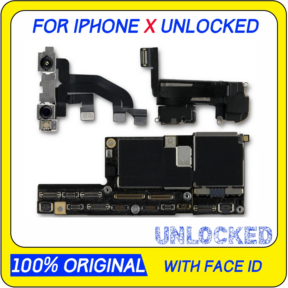 Factory unlocked for iphone X motherboard with / without Face ID,Free iCloud for iphone x Mainboard with IOS System Logic board
Factory unlocked for iphone X motherboard with / without Face ID,Free iCloud for iphone x Mainboard with IOS System Logic board