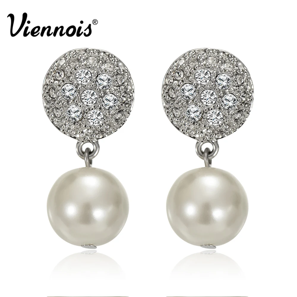 Viennois Luxury Silver Color Zircon Stud Earrings Women Fashion Jewelry Simulated Pearl Geometric Earrings For Party Wedding
Viennois Luxury Silver Color Zircon Stud Earrings Women Fashion Jewelry Simulated Pearl Geometric Earrings For Party Wedding