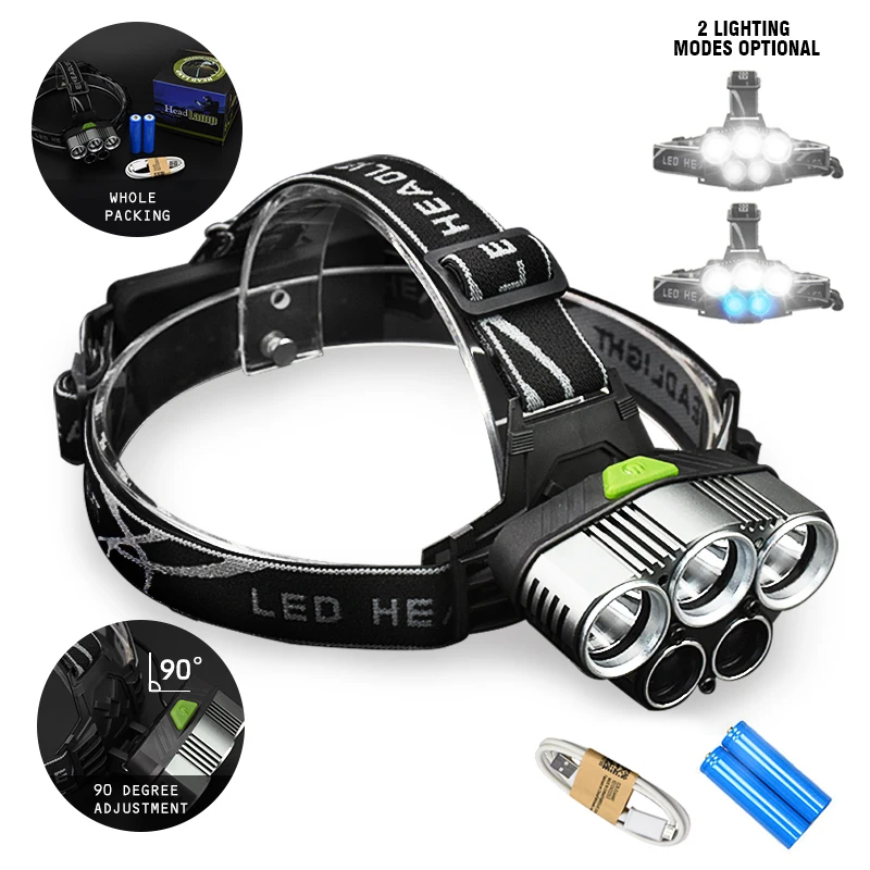 15000 lumens Glare 5 CREE LED Headlight Camp Hike Fishing Emergency Head Light Torch Searchlight Rechargeable Explore Headlamp
15000 lumens Glare 5 CREE LED Headlight Camp Hike Fishing Emergency Head Light Torch Searchlight Rechargeable Explore Headlamp