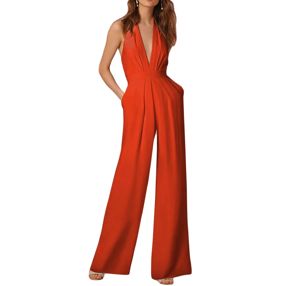 13colors Sexy Backless Jumpsuits Romper Women Long Deep V-neck Sleeveless Bodycon Jumpsuit Party Wide Leg Pant Overalls YF904
13colors Sexy Backless Jumpsuits Romper Women Long Deep V-neck Sleeveless Bodycon Jumpsuit Party Wide Leg Pant Overalls YF904