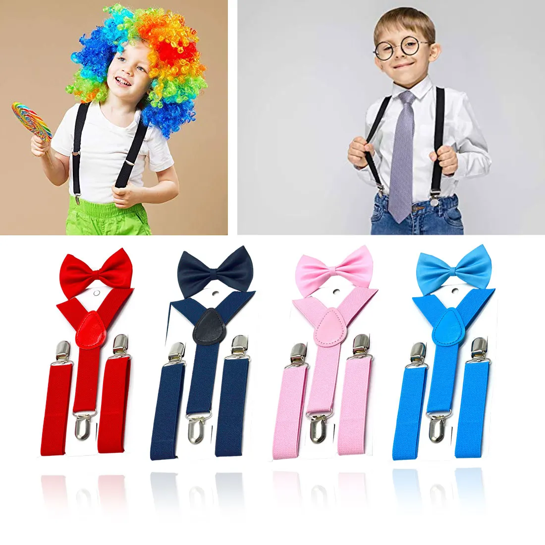 Adjustable Child Kid Elastic Suspender And Cool Bow Tie Matching Tuxedo Brace Belt for Boys Girls Children Costume Accessories
Adjustable Child Kid Elastic Suspender And Cool Bow Tie Matching Tuxedo Brace Belt for Boys Girls Children Costume Accessories