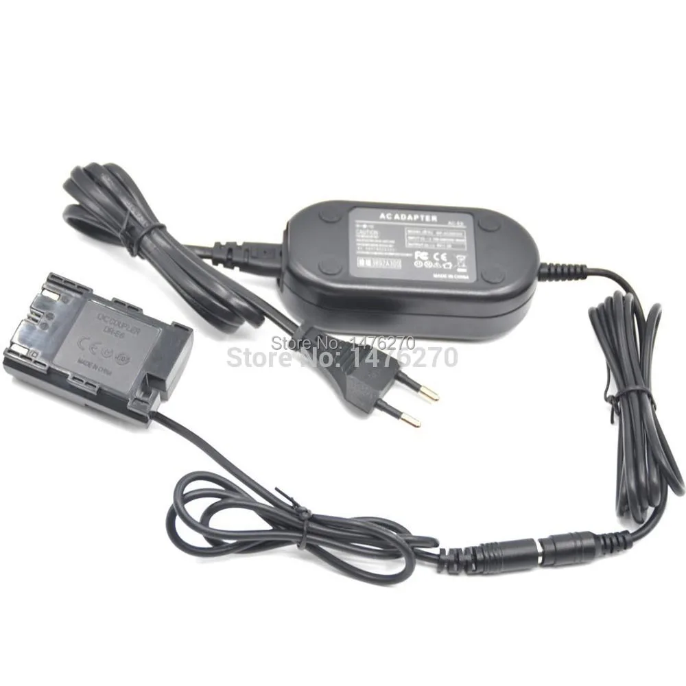 ACK-E6 AC Power Adapter supply+DR-E6 DC Coupler LP-E6 LPE6 dummy battery for Canon EOS 60D 6D 7D 5D Mark II III 5D2 5D3 camera
ACK-E6 AC Power Adapter supply+DR-E6 DC Coupler LP-E6 LPE6 dummy battery for Canon EOS 60D 6D 7D 5D Mark II III 5D2 5D3 camera