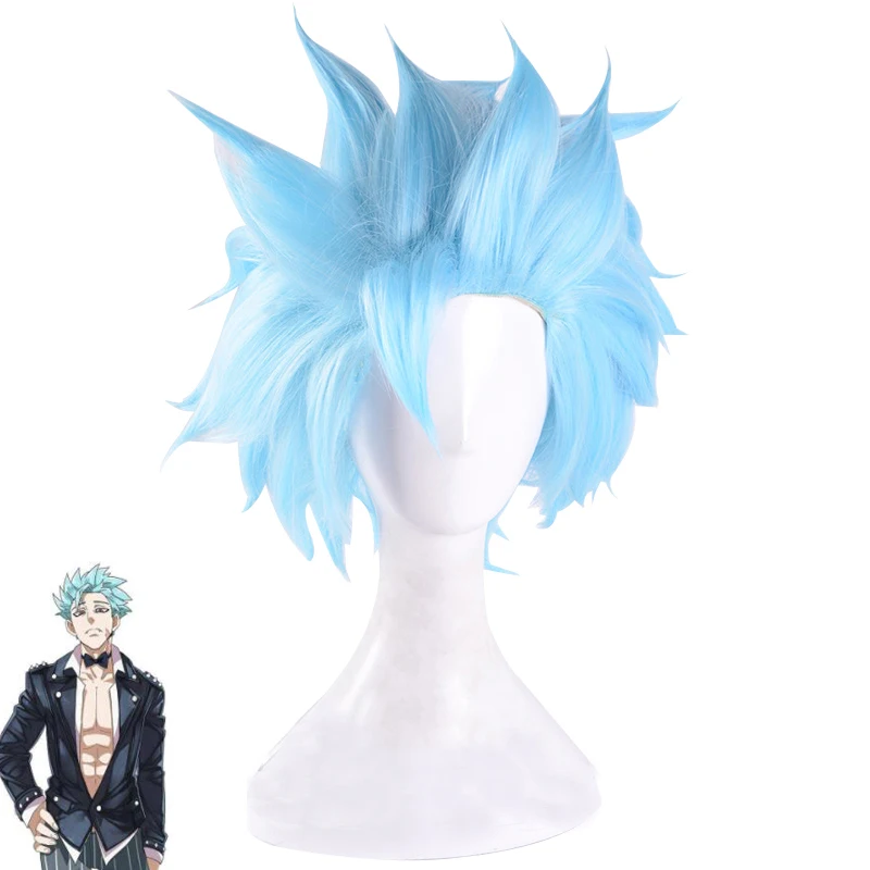 The Seven Deadly Sins Ban Fox's Sin of Greed Light Blue Short Synthetic Hair Halloween Role Play
The Seven Deadly Sins Ban Fox's Sin of Greed Light Blue Short Synthetic Hair Halloween Role Play