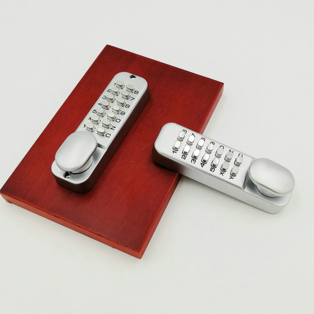 Double-sided Door Password Lock 3-7 Digit Setting Keyless Push Button Waterproof with Circular Handle 1.72mm Thickened Panel Double-sided Door Password Lock 3-7 Digit Setting Keyless Push Button Waterproof with Circular Handle 1.72mm Thickened Panel
