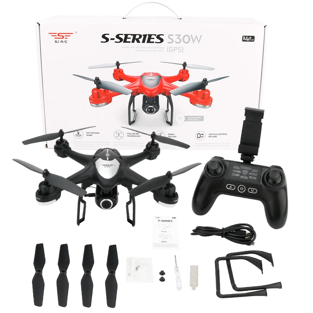 SJRC/S30W GPS FPV RC Drone with Camera Live Video and GPS Return Home Drone with Wide-Angle 720P HD WIFI Camera VS MJX B3 B6
SJRC/S30W GPS FPV RC Drone with Camera Live Video and GPS Return Home Drone with Wide-Angle 720P HD WIFI Camera VS MJX B3 B6