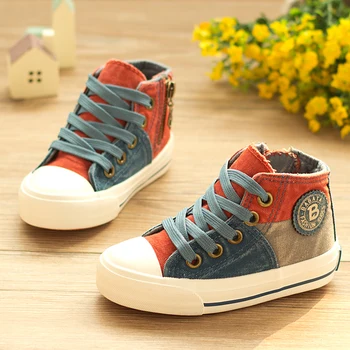 BABAYA Kids Sneakers Boys Girls Denim Canvas Shoes Zipper Children High Shoes Mixed Colors 2019 Spring High Quality Size 23-37
BABAYA Kids Sneakers Boys Girls Denim Canvas Shoes Zipper Children High Shoes Mixed Colors 2019 Spring High Quality Size 23-37