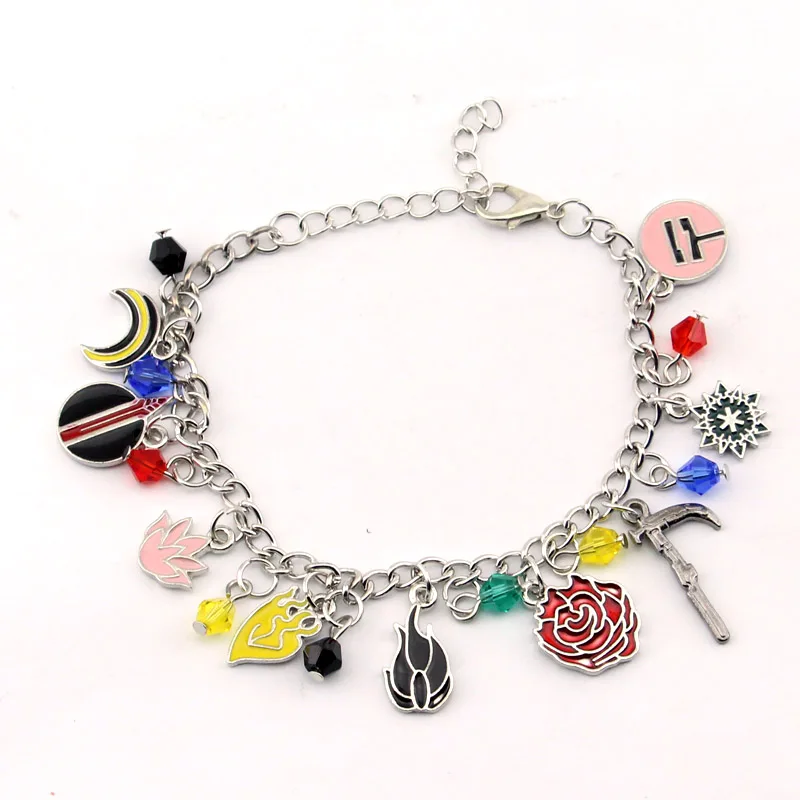 Fashion Anime RWBY Charm Bracelet Cosplay Metal Alloy Flower Bracelets Jewelry Gift for Fans
Fashion Anime RWBY Charm Bracelet Cosplay Metal Alloy Flower Bracelets Jewelry Gift for Fans