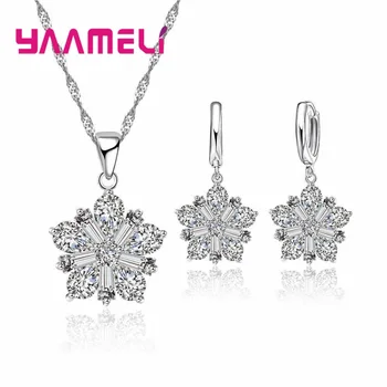 High Class Jewelry Sets for Women Wedding Engagement Shining Flower Cubic Zircon Necklace Earrings Party Accessories
High Class Jewelry Sets for Women Wedding Engagement Shining Flower Cubic Zircon Necklace Earrings Party Accessories