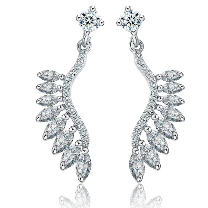 XOWSHINE Angel Wing Hanging Earrings Women Korean AAA Zirconia Claires feather Earrings Female White Jewelry Pendientes Aros
XOWSHINE Angel Wing Hanging Earrings Women Korean AAA Zirconia Claires feather Earrings Female White Jewelry Pendientes Aros