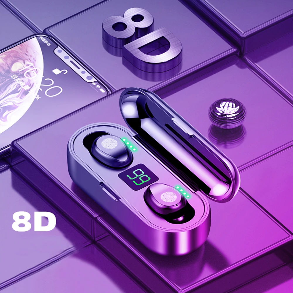 8D Stereo Bluetooth Earphone LED Display TWS Wireless Bluetooth 5.0 Earphone Waterproof Bluetooth Earbuds 2000mA Power Bank
8D Stereo Bluetooth Earphone LED Display TWS Wireless Bluetooth 5.0 Earphone Waterproof Bluetooth Earbuds 2000mA Power Bank