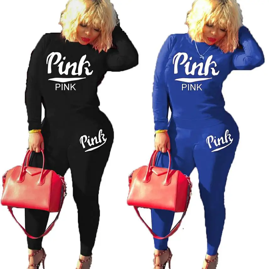 Fashion sexy women's sets casual Long sleeve letter pink Print two pieces suits casual sporty tracksuit outfits H6031
Fashion sexy women's sets casual Long sleeve letter pink Print two pieces suits casual sporty tracksuit outfits H6031