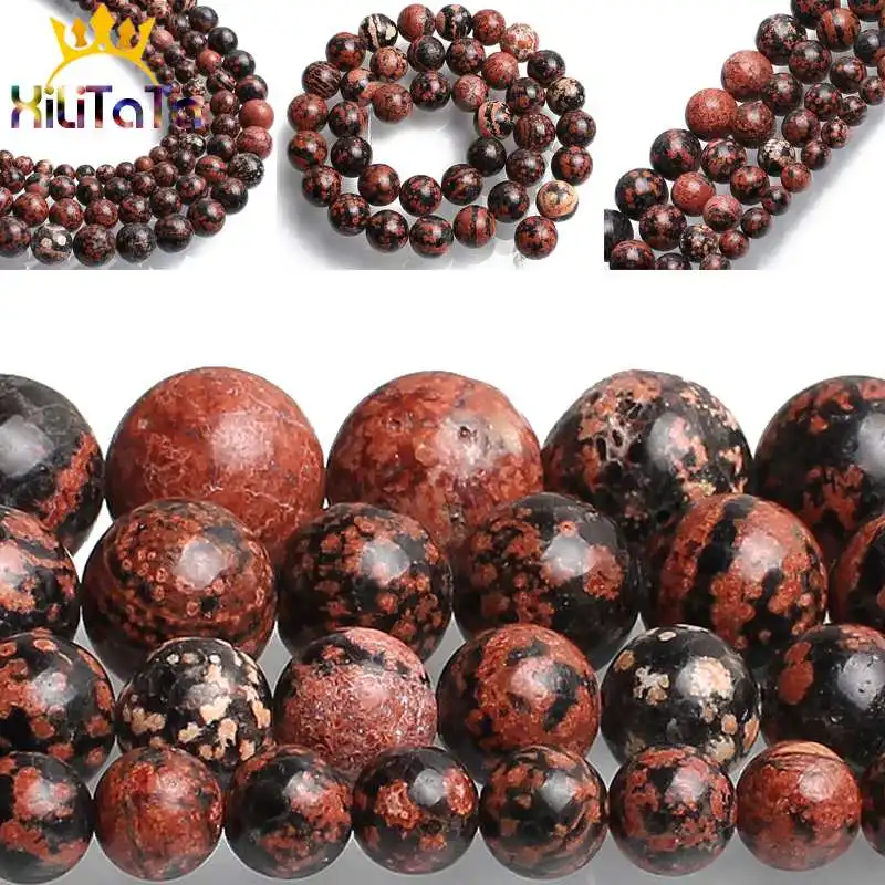 Natural Mahagony Snowflake Jaspers Stone Beads Round Loose Spacer Bead 15'' 6/8/10/12mm For Jewelry Making DIY Bracelet Necklace
Natural Mahagony Snowflake Jaspers Stone Beads Round Loose Spacer Bead 15'' 6/8/10/12mm For Jewelry Making DIY Bracelet Necklace