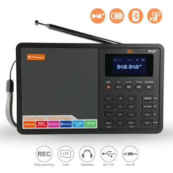 Portable Bluetooth Radio Receiver DAB FM MP3 Radio Player TF-Card Radios Support FM RDS Station Name Display and Alarm Clock
Portable Bluetooth Radio Receiver DAB FM MP3 Radio Player TF-Card Radios Support FM RDS Station Name Display and Alarm Clock