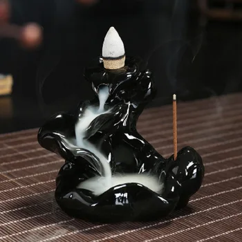 T Ceramic Incense Burner Somking Backflow Cone Cense Holder Home Decor Aromatherapy Stove Ornaments Buddhist Living Room Burner
T Ceramic Incense Burner Somking Backflow Cone Cense Holder Home Decor Aromatherapy Stove Ornaments Buddhist Living Room Burner