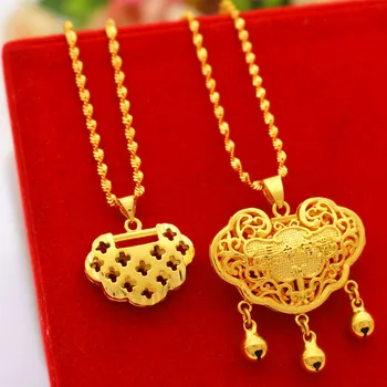 Boutique packaging 24K Gold Color Longlife Lock Pendant Necklaces For Woman Pendant chock Necklace Bijoux Jewelry Wholesale
Boutique packaging 24K Gold Color Longlife Lock Pendant Necklaces For Woman Pendant chock Necklace Bijoux Jewelry Wholesale