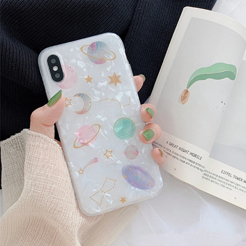 BONVAN For iPhone X XR XS Max Case soft Galaxy shell Fashion Protection Back Funda For iPhone 6 6s 7 8 Plus Phone Cover Coque
BONVAN For iPhone X XR XS Max Case soft Galaxy shell Fashion Protection Back Funda For iPhone 6 6s 7 8 Plus Phone Cover Coque