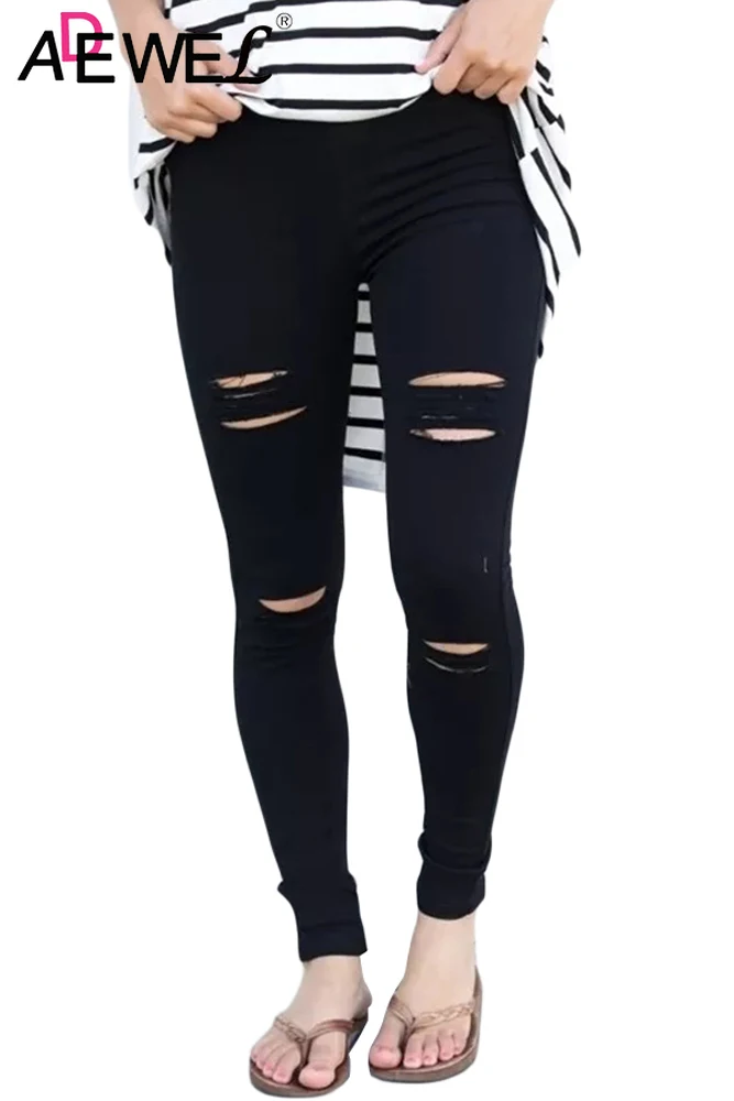ADEWEL Distressed Front Stretch Denim Pants Spring Autumn Casual Sexy Women's Soft High Waist Legging Female Compression Pants
ADEWEL Distressed Front Stretch Denim Pants Spring Autumn Casual Sexy Women's Soft High Waist Legging Female Compression Pants