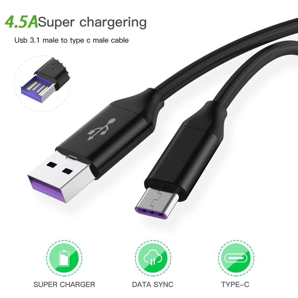5A Type C USB 3.1 Cable Super Charge For Huawei Mate 10 Pro P20 High Speed Date Line USB C Fast Charge For Samsung LG Loss sale
5A Type C USB 3.1 Cable Super Charge For Huawei Mate 10 Pro P20 High Speed Date Line USB C Fast Charge For Samsung LG Loss sale