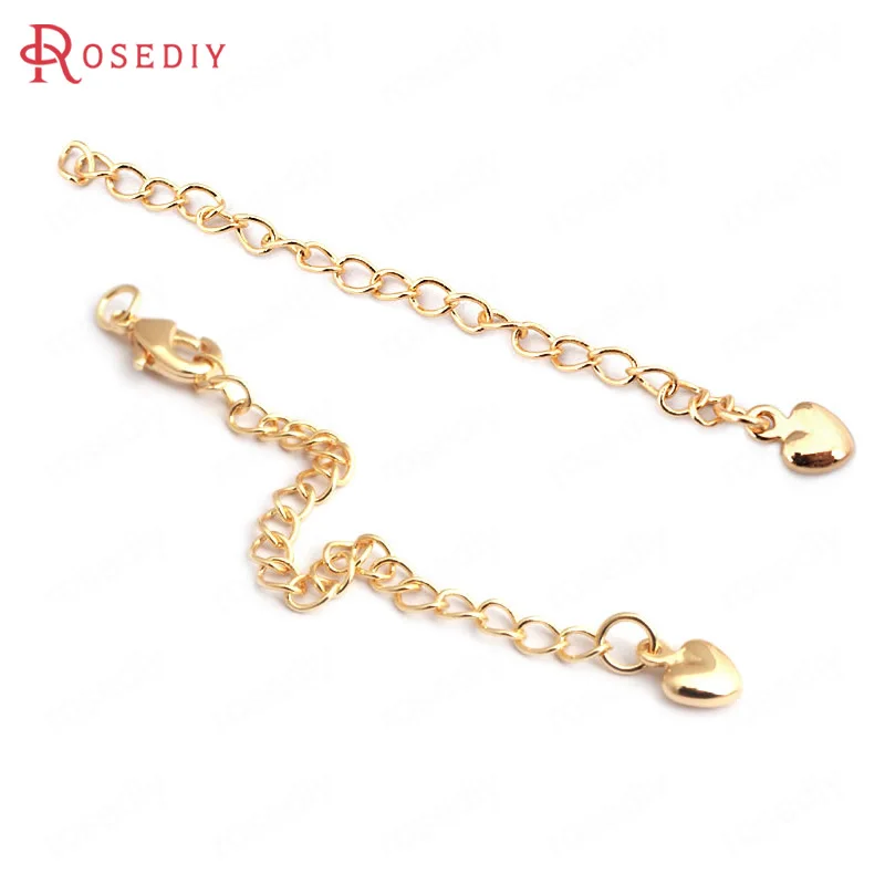 (35433)10PCS Length 82MM 24K Gold Color Brass Heart End Extend Chains with Lobster Clasps High Quality Diy Jewelry Accessories
(35433)10PCS Length 82MM 24K Gold Color Brass Heart End Extend Chains with Lobster Clasps High Quality Diy Jewelry Accessories