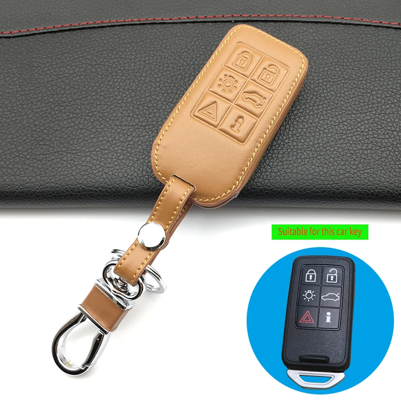6 Buttons Fashion Men 100% Leather Car Key Cover Shell Case FOB Protector For Volvo S60/S80/V60/XC60/XC70 Keyless Entry
6 Buttons Fashion Men 100% Leather Car Key Cover Shell Case FOB Protector For Volvo S60/S80/V60/XC60/XC70 Keyless Entry