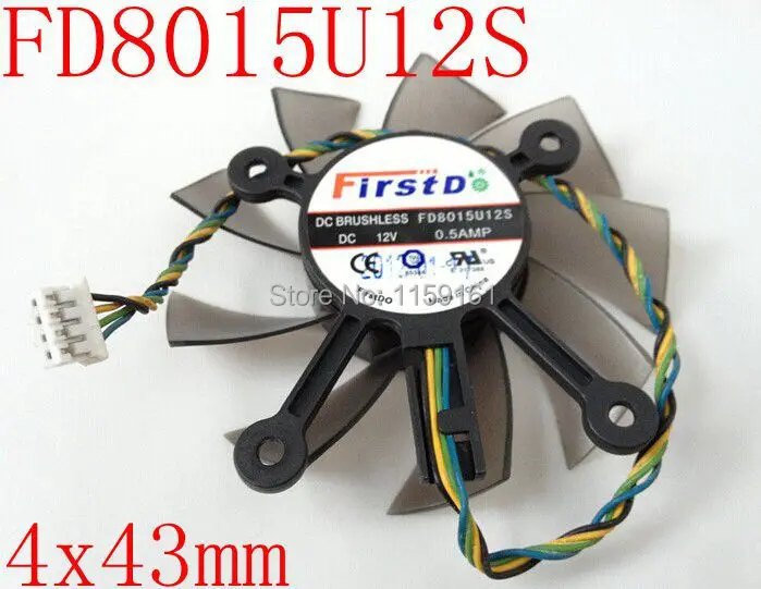 Free Shipping FD8015U12S 4pin 12V 0.5A 75mm 4X43mm for ASUS HD6770 Graphics card fan
Free Shipping FD8015U12S 4pin 12V 0.5A 75mm 4X43mm for ASUS HD6770 Graphics card fan