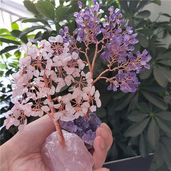 Free Shipping ! Natural Gemstone Rose Quartz Amethyst Crystal Tree For Decoration ZW
Free Shipping ! Natural Gemstone Rose Quartz Amethyst Crystal Tree For Decoration ZW