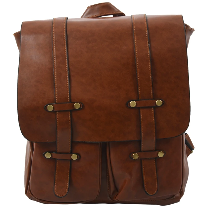 Trendy British retro shoulder bag Vintage Backpack Satchel PU Leather Backpack Woman Bag Color: Light Brown
Trendy British retro shoulder bag Vintage Backpack Satchel PU Leather Backpack Woman Bag Color: Light Brown