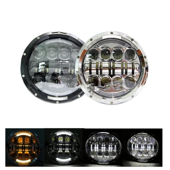 1Pair 7 inch 80W Round LED Headlights Kit with Angel Eye DRL/Amber Turn Signal Lights for Lada 4x4 urban Niva Hummer H1 H2
1Pair 7 inch 80W Round LED Headlights Kit with Angel Eye DRL/Amber Turn Signal Lights for Lada 4x4 urban Niva Hummer H1 H2