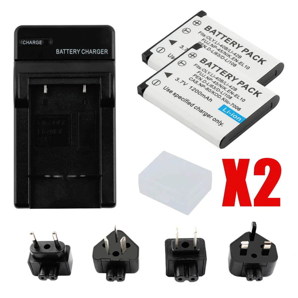 RP 3.7V 1.2Ah Li-40B Li-42B Li 40B 42B Li40B Camera Battery Charger for Olympus Li-42B Pentax D-Li63 Fuji NP-45 Nikon EN-EL10
RP 3.7V 1.2Ah Li-40B Li-42B Li 40B 42B Li40B Camera Battery Charger for Olympus Li-42B Pentax D-Li63 Fuji NP-45 Nikon EN-EL10