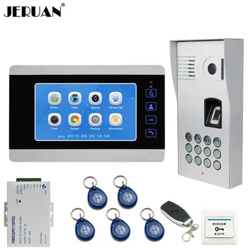 JERUAN Wired 7 inch Video Door Phone Doorbell Intercom System Record Monitor + Fingerprint Code Keypad 800TVL RFID Access Camera
JERUAN Wired 7 inch Video Door Phone Doorbell Intercom System Record Monitor + Fingerprint Code Keypad 800TVL RFID Access Camera