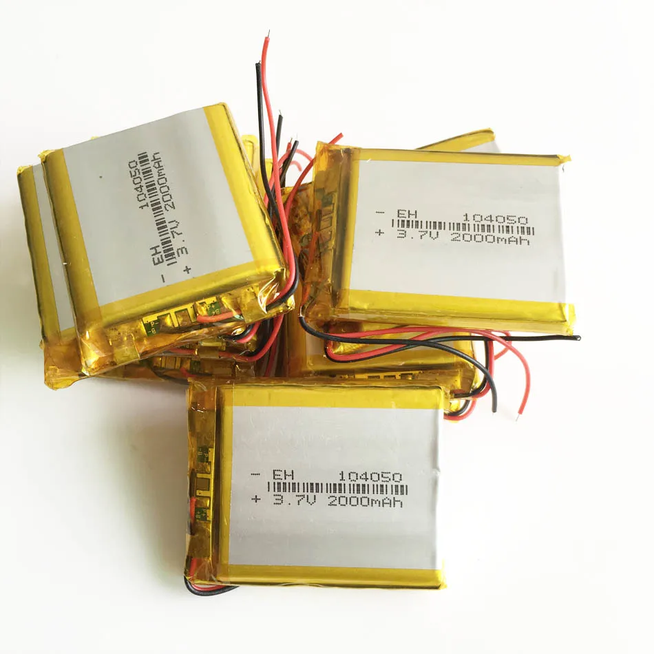 Lot 10 pcs 3.7V 2000mAh 104050 Lithium Polymer Li-Po Rechargeable Battery cells For Ebook power bank tablet pc PAD Camera laptop
Lot 10 pcs 3.7V 2000mAh 104050 Lithium Polymer Li-Po Rechargeable Battery cells For Ebook power bank tablet pc PAD Camera laptop