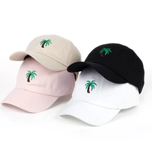 VORON Moda Cap Mulheres Homens Primavera Verão Tampas de Algodão árvore De Coco Mulheres Sólidos Adulto Snapback do Boné de beisebol Das Mulheres Cap 2017(China)