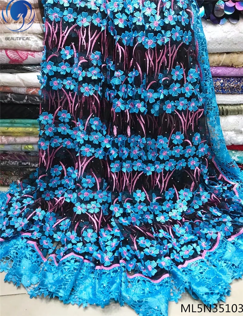 BEAUTIFICAL african 3d lace fabric 2019 blue 3d flower fabric 3d beaded tulle lace 5 yards/lot high quality for Wedding ML5N351
BEAUTIFICAL african 3d lace fabric 2019 blue 3d flower fabric 3d beaded tulle lace 5 yards/lot high quality for Wedding ML5N351