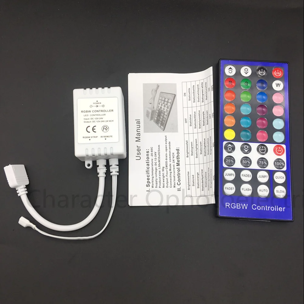 RGBW LED Controller DC12V 40Key IR Remote Controller for RGBW or RGBWW LED Strip Lights.
RGBW LED Controller DC12V 40Key IR Remote Controller for RGBW or RGBWW LED Strip Lights.