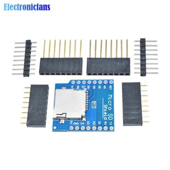 Micro SD Card Shield for WeMos D1 Mini WiFi ESP8266 TF Memorry Storage Card Module With Pins for Arduino
Micro SD Card Shield for WeMos D1 Mini WiFi ESP8266 TF Memorry Storage Card Module With Pins for Arduino
