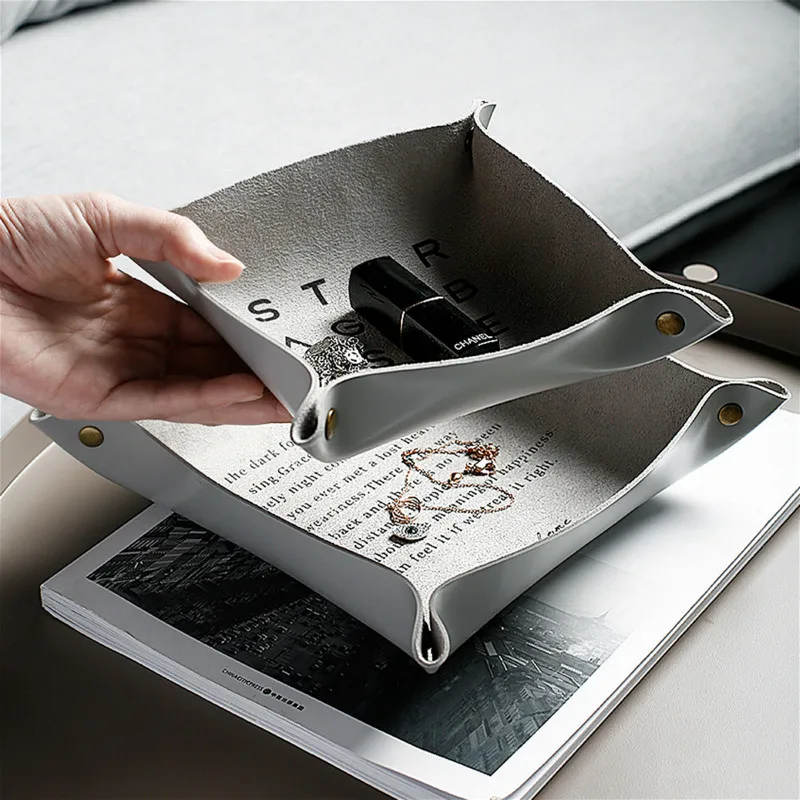 Square PU Storage Tray Keys Coins Holder Storage Box Sundries Plate Pan Home Office Table Desktop Folding Dish Organizer S/L
Square PU Storage Tray Keys Coins Holder Storage Box Sundries Plate Pan Home Office Table Desktop Folding Dish Organizer S/L