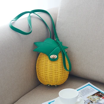 Women's handbag summer rustic pineapple one shoulder cross-body bag woven straw bag beach bag innumeracy bags 
Women's handbag summer rustic pineapple one shoulder cross-body bag woven straw bag beach bag innumeracy bags