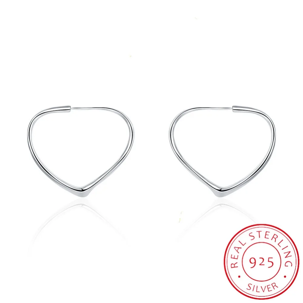 LEKANI 2017 Hot Selling 925 Sterling Silver Hollow Out Heart Hoop Earrings for Women Simple Large Hoops Minimalist Earrings Aros
LEKANI 2017 Hot Selling 925 Sterling Silver Hollow Out Heart Hoop Earrings for Women Simple Large Hoops Minimalist Earrings Aros