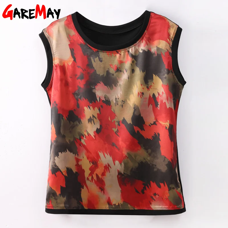 GAREMAY Silk Blouse Sleeveless Shirt Women Plus Size Floral Print Women Blouses Womens Blouses And Tops For Summer Top Female
GAREMAY Silk Blouse Sleeveless Shirt Women Plus Size Floral Print Women Blouses Womens Blouses And Tops For Summer Top Female