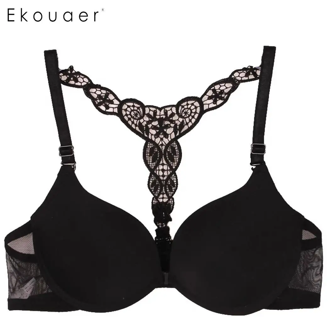 Ekouaer Women Sexy Lingerie Bra Front Closure Lace Racer Back Push Up Bralette Seamless s Bra Lady Girls Racerback Bra Underwear
Ekouaer Women Sexy Lingerie Bra Front Closure Lace Racer Back Push Up Bralette Seamless s Bra Lady Girls Racerback Bra Underwear