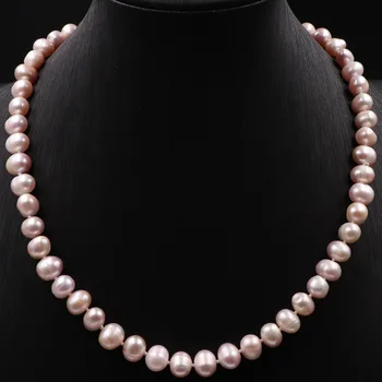 Purple Natural Freshwater Pearl Beads Strand Necklace for Women 8-9mm Chain Choker Anniversary Weddings Gifts Jewelry 18" A515
Purple Natural Freshwater Pearl Beads Strand Necklace for Women 8-9mm Chain Choker Anniversary Weddings Gifts Jewelry 18" A515
