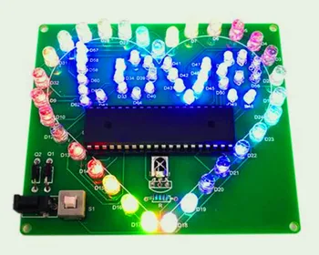 Free Shipping!!! Colorful heart-shaped lamp / 51 single-chip / remote control love water lamp / LED light (parts)
Free Shipping!!! Colorful heart-shaped lamp / 51 single-chip / remote control love water lamp / LED light (parts)