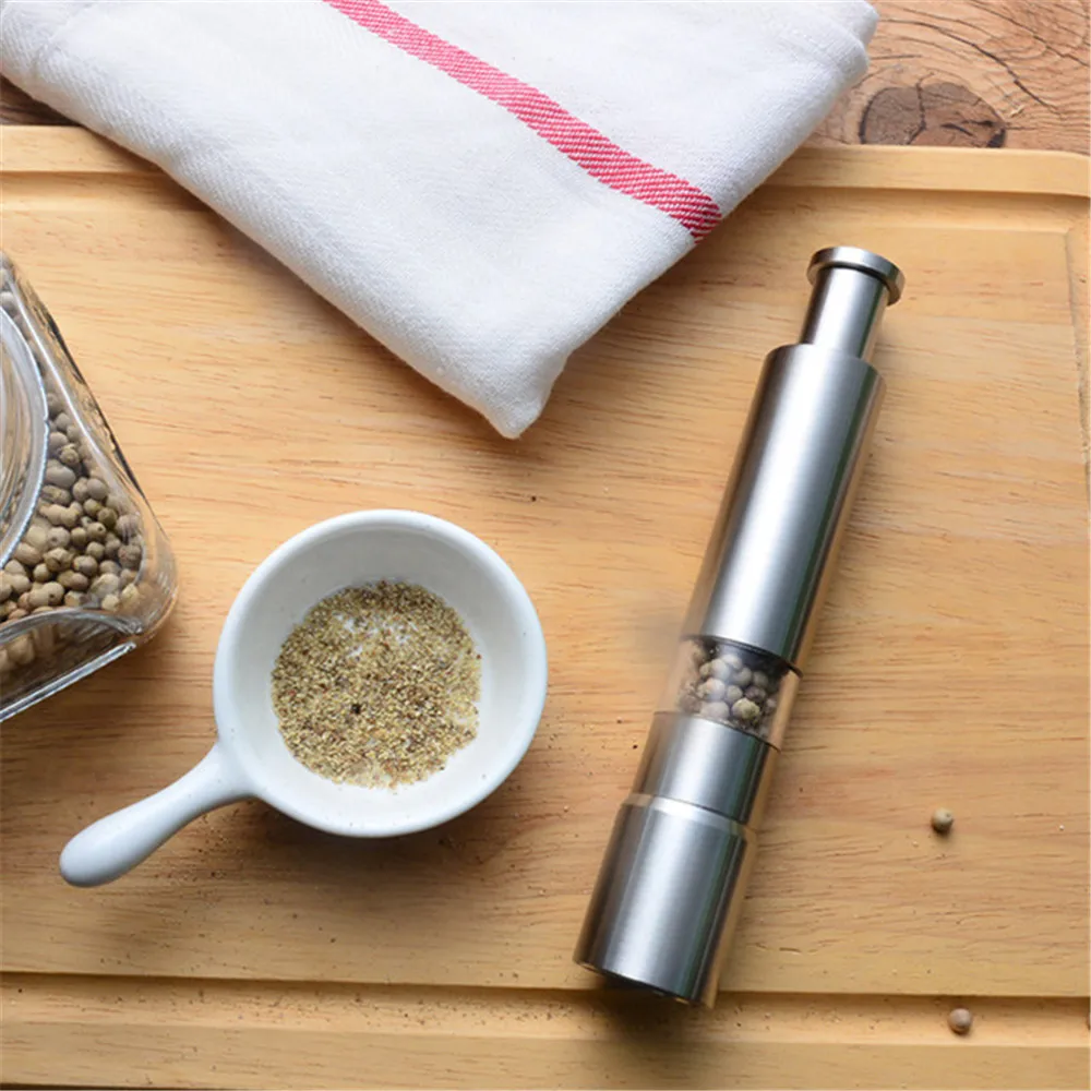 Stainless steel Manual Salt Pepper Mill Spice Grinder Pepper Shaker Salt and Pepper Grinder Kitchen Gadgets Cooking Tool
Stainless steel Manual Salt Pepper Mill Spice Grinder Pepper Shaker Salt and Pepper Grinder Kitchen Gadgets Cooking Tool