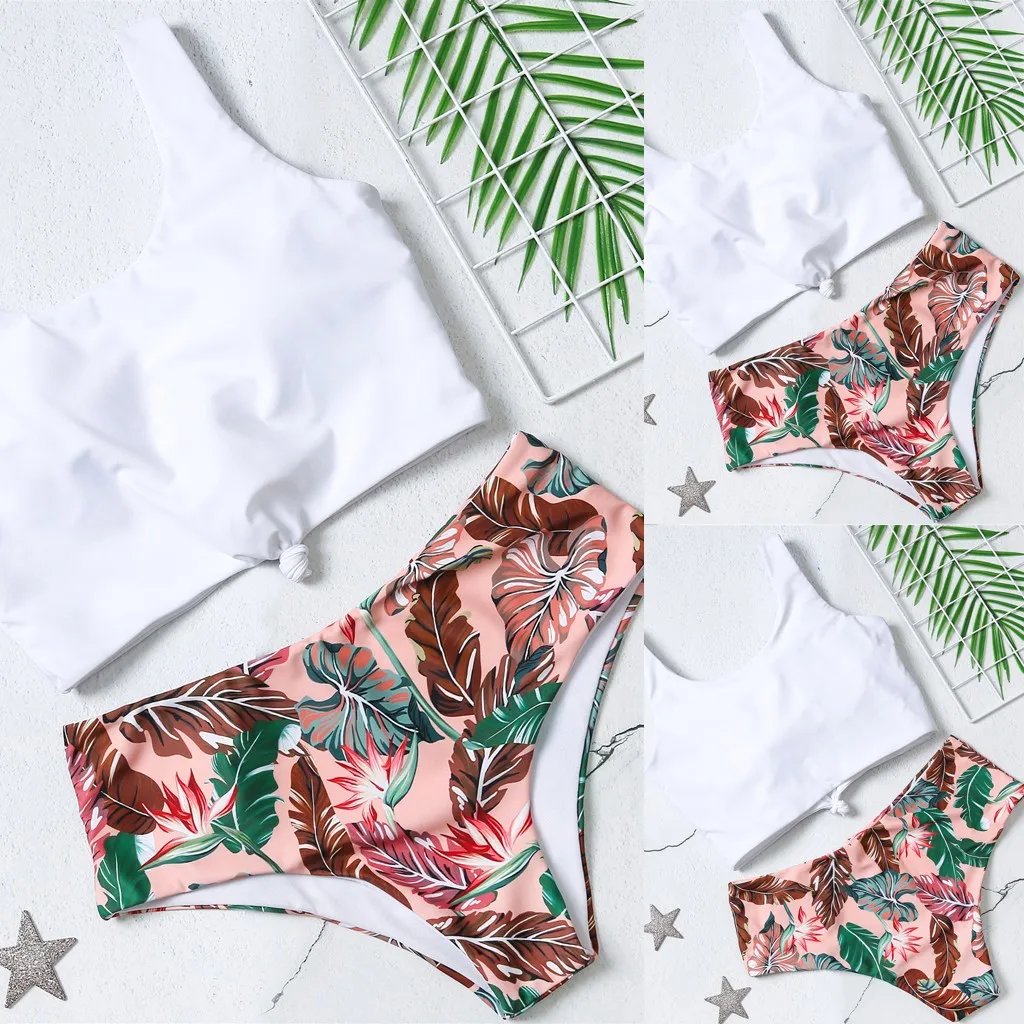Bikinis 2019 mujer Women Sexy Two-Piece Flower Print Tie Bikini Set Swimwear Swimsuit Beachwear Cover-ups stroje kapielowe New
Bikinis 2019 mujer Women Sexy Two-Piece Flower Print Tie Bikini Set Swimwear Swimsuit Beachwear Cover-ups stroje kapielowe New