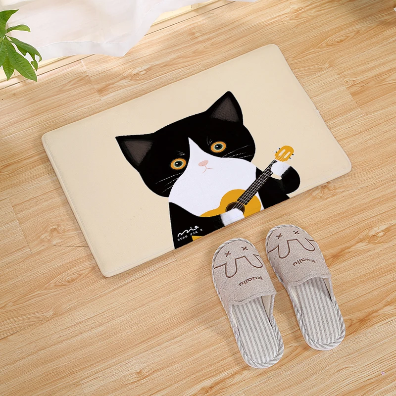 Cartoon Cat Playing Ukulele Fale Print Doormat Kitchen Carpet Living Room Hallway Bathroom Entrance Non-slip Floor
Cartoon Cat Playing Ukulele Fale Print Doormat Kitchen Carpet Living Room Hallway Bathroom Entrance Non-slip Floor