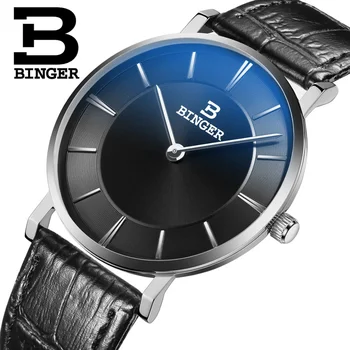 Luxury Brand Quartz Leather Strap Switzerland BINGER men's watch ultrathin Wristwatches Waterproof 1 year Guarantee B9013-2
Luxury Brand Quartz Leather Strap Switzerland BINGER men's watch ultrathin Wristwatches Waterproof 1 year Guarantee B9013-2