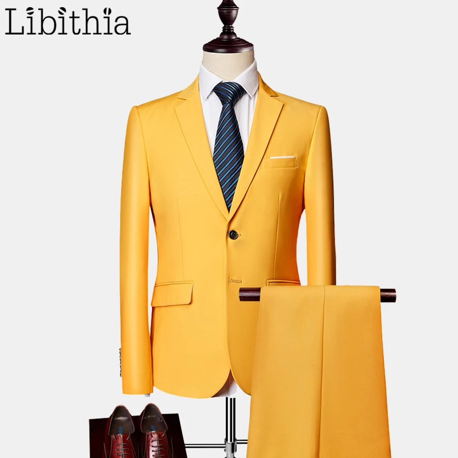 Mens Slim Fit 2 Pieces Suits Blazer Jacket 10 Colors Two Buttons Big Size M-6XL Autumn Winter Dress Wedding Sky Blue Yellow T230
Mens Slim Fit 2 Pieces Suits Blazer Jacket 10 Colors Two Buttons Big Size M-6XL Autumn Winter Dress Wedding Sky Blue Yellow T230