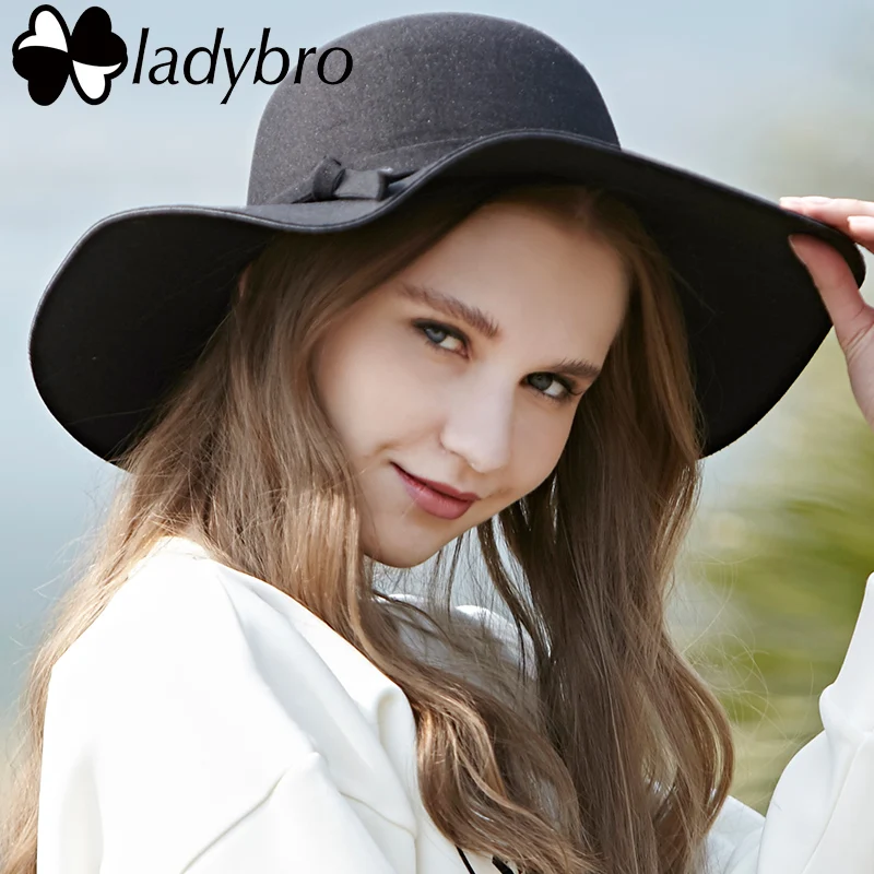 Ladybro Autumn Winter Hat Women Fedoras Imitation Wool Hat Floppy Cloche Bowknot Cap Female Wide Brim Hat Chapeau Bowler Cap
Ladybro Autumn Winter Hat Women Fedoras Imitation Wool Hat Floppy Cloche Bowknot Cap Female Wide Brim Hat Chapeau Bowler Cap
